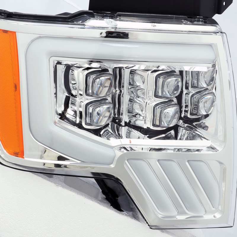 AlphaRex 09-14 Ford F-150 NOVA LED Projector Headlights Plank Style Chrome w/Activ Light/Seq Signal AJ-USA, Inc