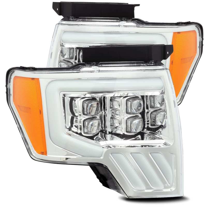 AlphaRex 09-14 Ford F-150 NOVA LED Projector Headlights Plank Style Chrome w/Activ Light/Seq Signal AJ-USA, Inc