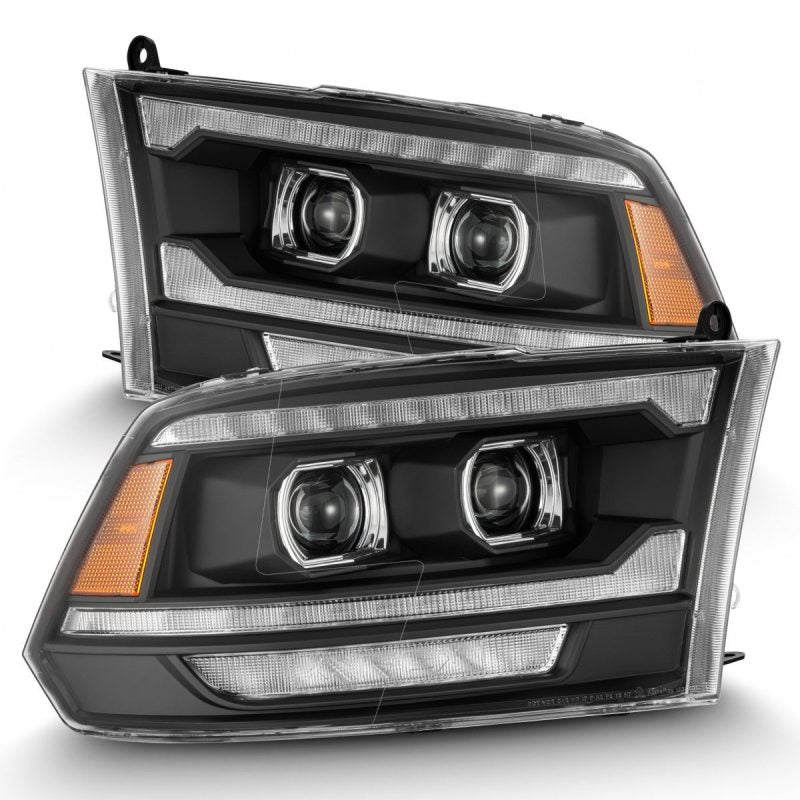 AlphaRex 09-18 Dodge Ram 2500 LUXX LED Proj Headlights Plank Style Blk w/Activ Light/Seq Signal/DRL AJ-USA, Inc