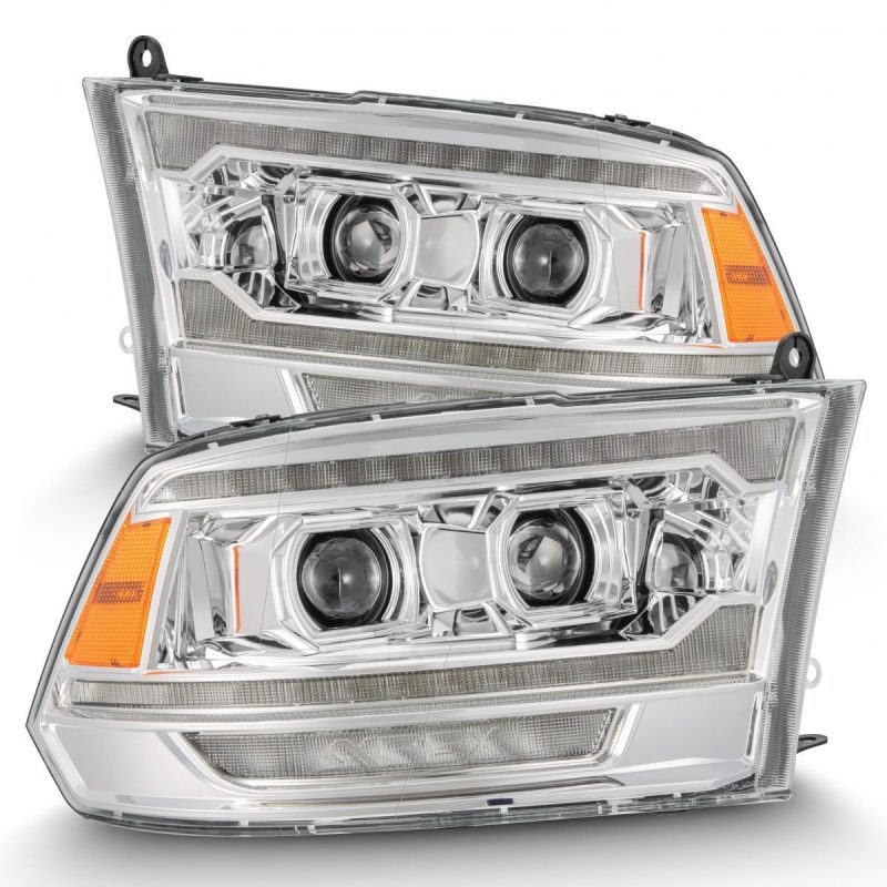 AlphaRex 09-18 Dodge Ram 2500 LUXX LED Proj Headlights Plank Style Chrm w/Activ Light/Seq Signal/DRL AJ-USA, Inc