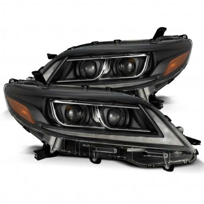 AlphaRex 11-21 Toyota Sienna LUXX LED Proj Headlights Plank Style Black w/Seq Signal/DRL AJ-USA, Inc