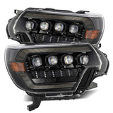 AlphaRex 12-15 Toyota Tacoma NOVA LED Proj Headlights Plank Alpha Blk w/Activ Light/Seq Signal/DRL