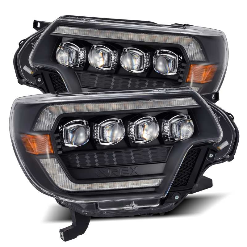 AlphaRex 12-15 Toyota Tacoma NOVA LED Proj Headlights Plank Style Black w/Activ Light/Seq Signal/DRL AJ-USA, Inc