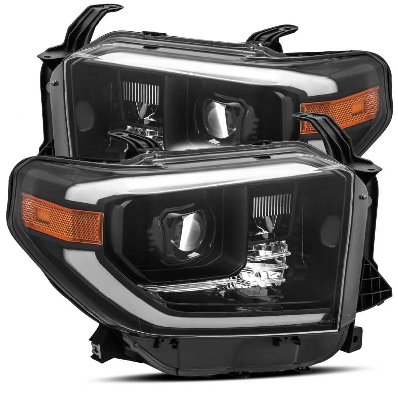 AlphaRex 14-20 Toyota Tundra LUXX LED Proj Headlights Plank Style Alpha Black w/Activ Light/DRL AJ-USA, Inc