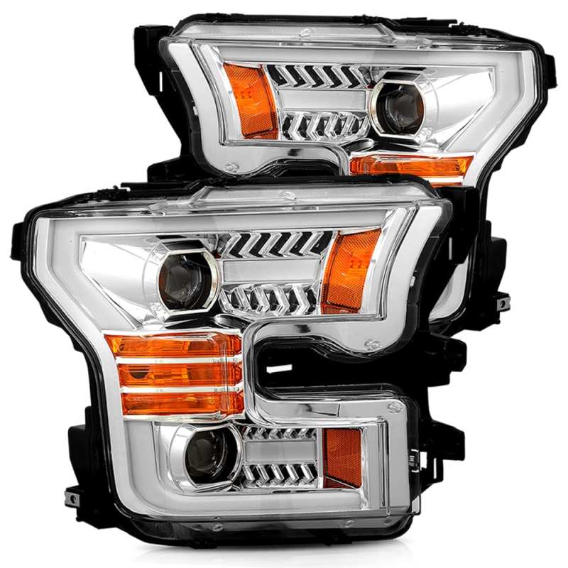 AlphaRex 15-17 Ford F-150 PRO-Series Projector Headlights Plank Style Chrm w/Activ Light/Seq Signal AJ-USA, Inc