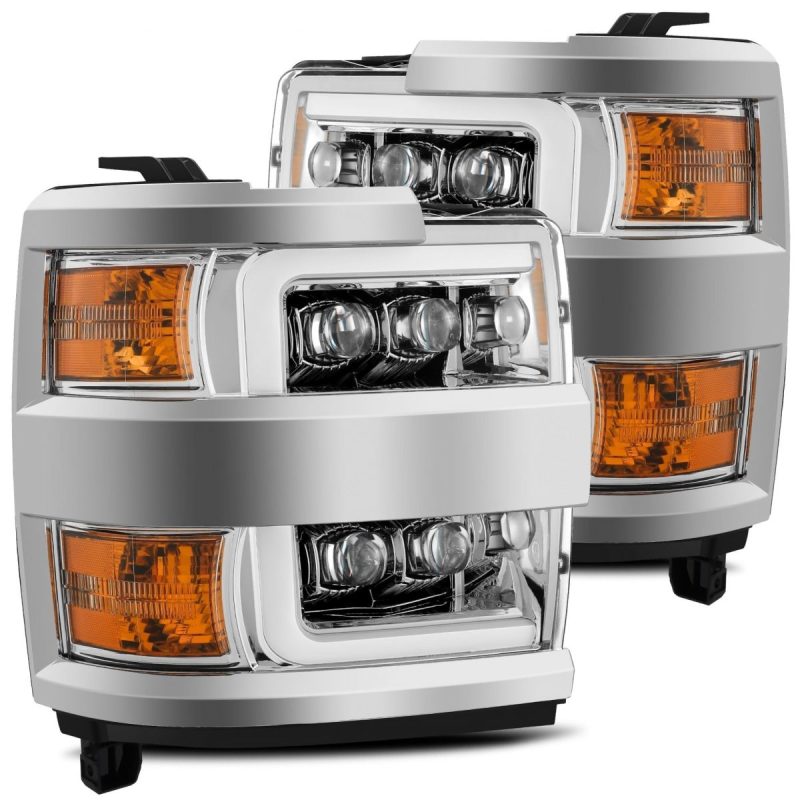 AlphaRex 15-18 Chevy 2500HD NOVA LED Proj Headlights Plank Style Chrome w/Activ Light/Seq Signal/DRL AJ-USA, Inc