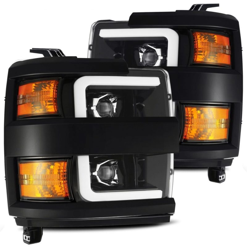 AlphaRex 15-19 Chevy 2500HD PRO-Series Proj Headlights Plank Jet Blk w/Activ Light/Seq Signal/DRL AJ-USA, Inc