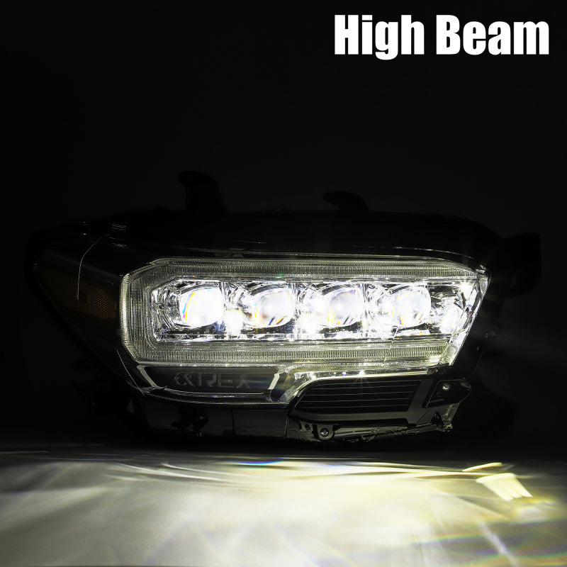 AlphaRex 16-20 Toyota Tacoma NOVA LED Projector Headlights Plank Style Chrome w/Activation Light AJ-USA, Inc