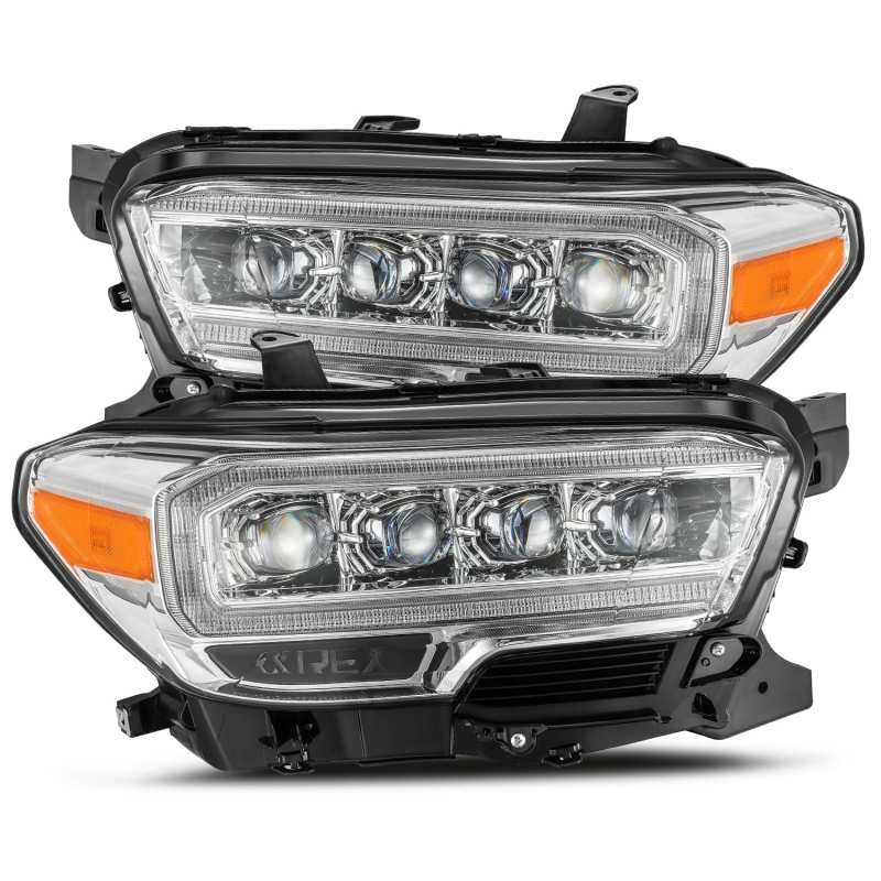 AlphaRex 16-20 Toyota Tacoma NOVA LED Projector Headlights Plank Style Chrome w/Activation Light AJ-USA, Inc