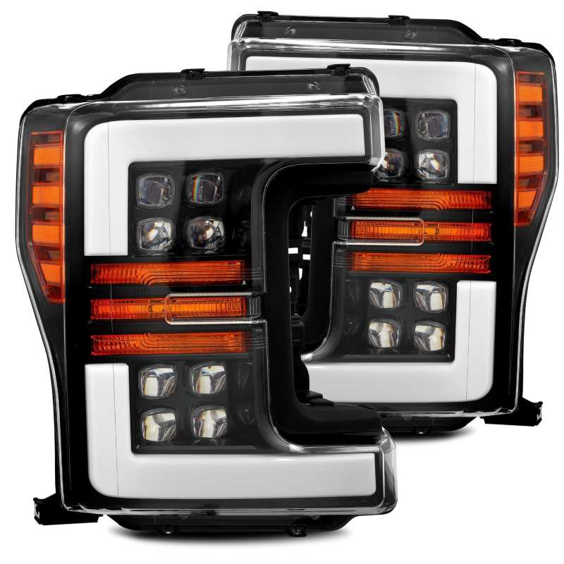 AlphaRex 17-19 Ford F-250 SD NOVA LED Proj Headlights Plank Style Gloss Blk w/Activ Light/Seq Signal AJ-USA, Inc