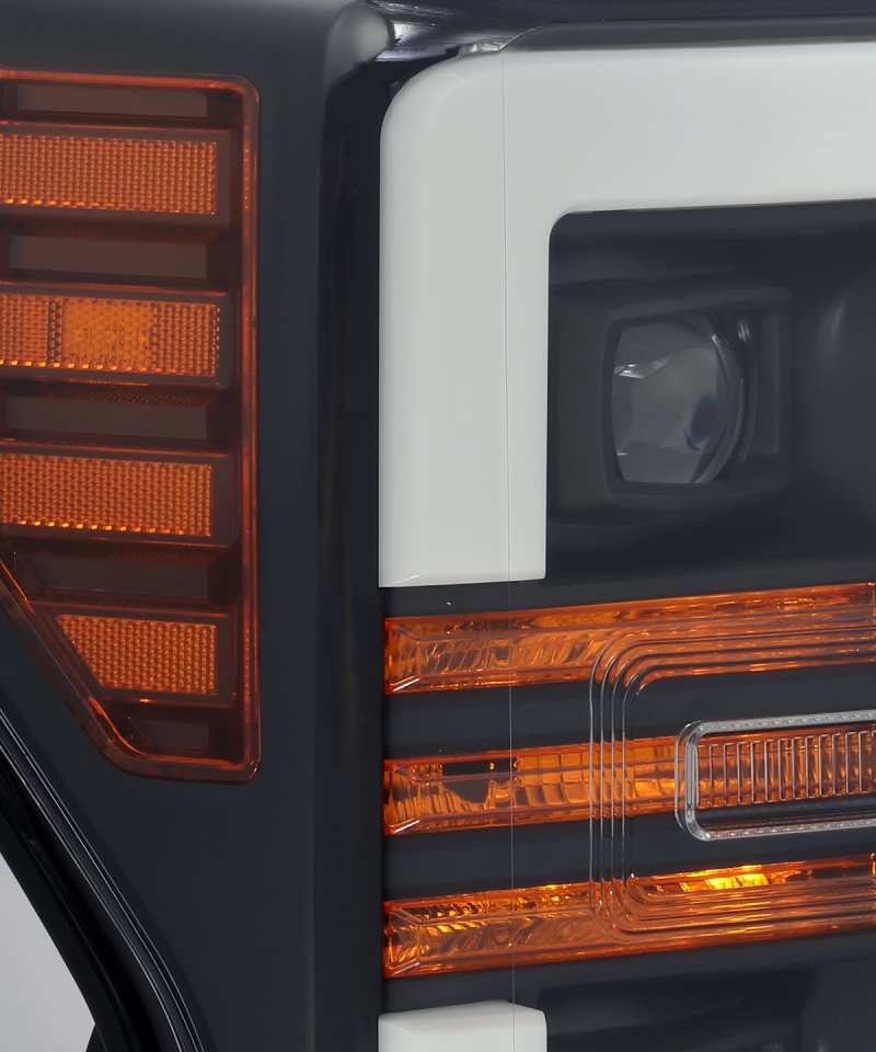 AlphaRex 17-19 Ford F-250 SD PRO-Series Proj Headlight Plnk Style Matte Blk w/Activ Light/Seq Signal AJ-USA, Inc