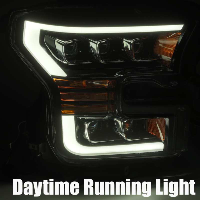 AlphaRex 17-20 Ford Raptor NOVA LED Proj Headlights Plank Style Matte Black w/Activ Light/Seq Signal AJ-USA, Inc