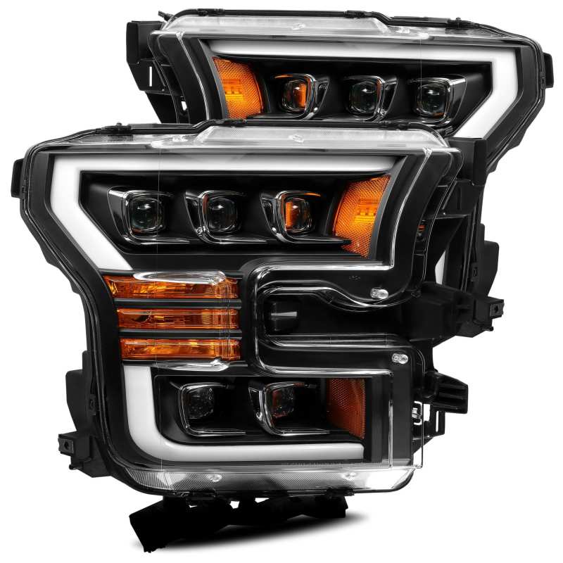 AlphaRex 17-20 Ford Raptor NOVA LED Proj Headlights Plank Style Matte Black w/Activ Light/Seq Signal AJ-USA, Inc