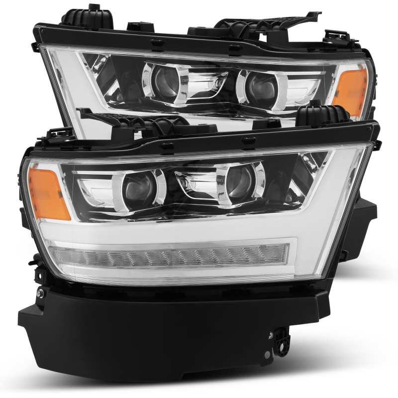 AlphaRex 19-20 Dodge Ram 1500 LUXX LED Proj Headlights Plank Chrome w/Activ Light/Seq Signal/DRL AJ-USA, Inc