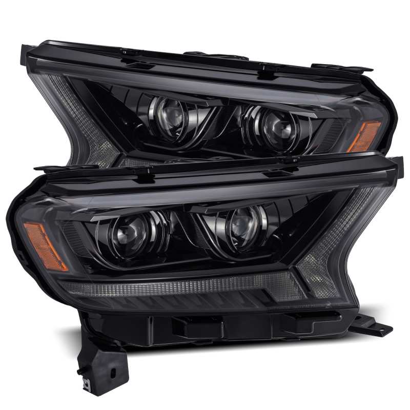 AlphaRex 19-21 Ford Ranger LUXX LED Proj Headlights Plank Style Alpha Black w/Seq Signal/DRL AJ-USA, Inc