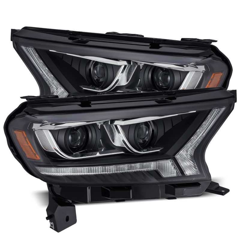 AlphaRex 19-21 Ford Ranger LUXX LED Proj Headlights Plank Style Black w/Seq Signal/DRL AJ-USA, Inc