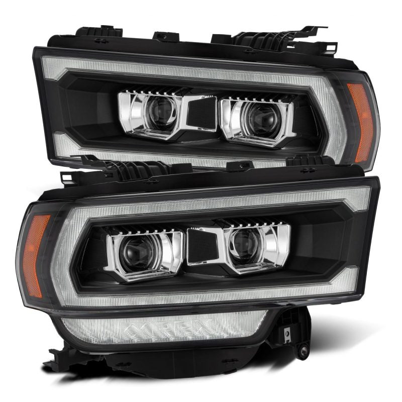 AlphaRex 19-21 Ram 2500 LUXX LED Proj Headlights Plank Style Black w/Activ Light/Seq Signal/DRL AJ-USA, Inc