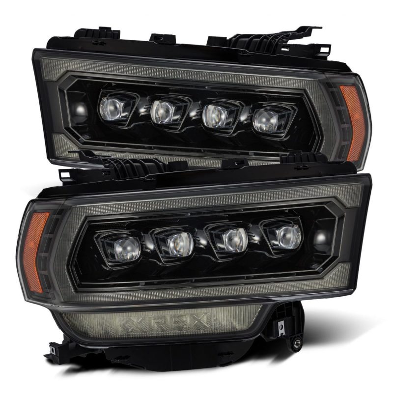 AlphaRex 19-21 Ram 2500 NOVA LED Proj Headlights Plank Style Alpha Blk w/Activ Light/Seq Signal/DRL AJ-USA, Inc