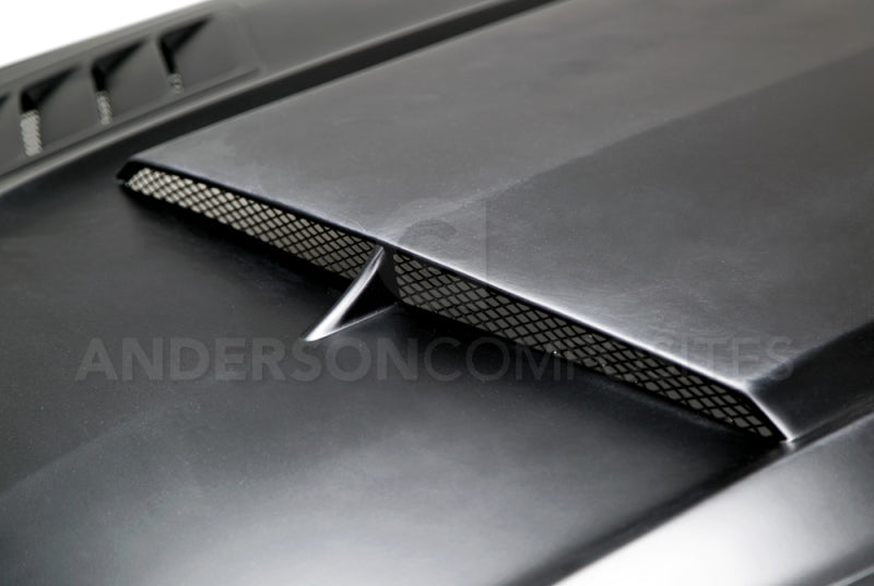 Anderson Composites 15-16 Ford Mustang (Excl. GT350/GT350R) Ram Air Fiberglass Hood AJ-USA, Inc