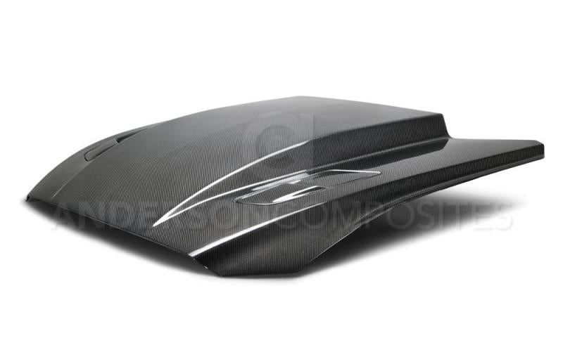 Anderson Composites 15-17 Ford Mustang (Excl. GT350/GT350R) Double Sided Carbon Fiber Cowl Hood AJ-USA, Inc