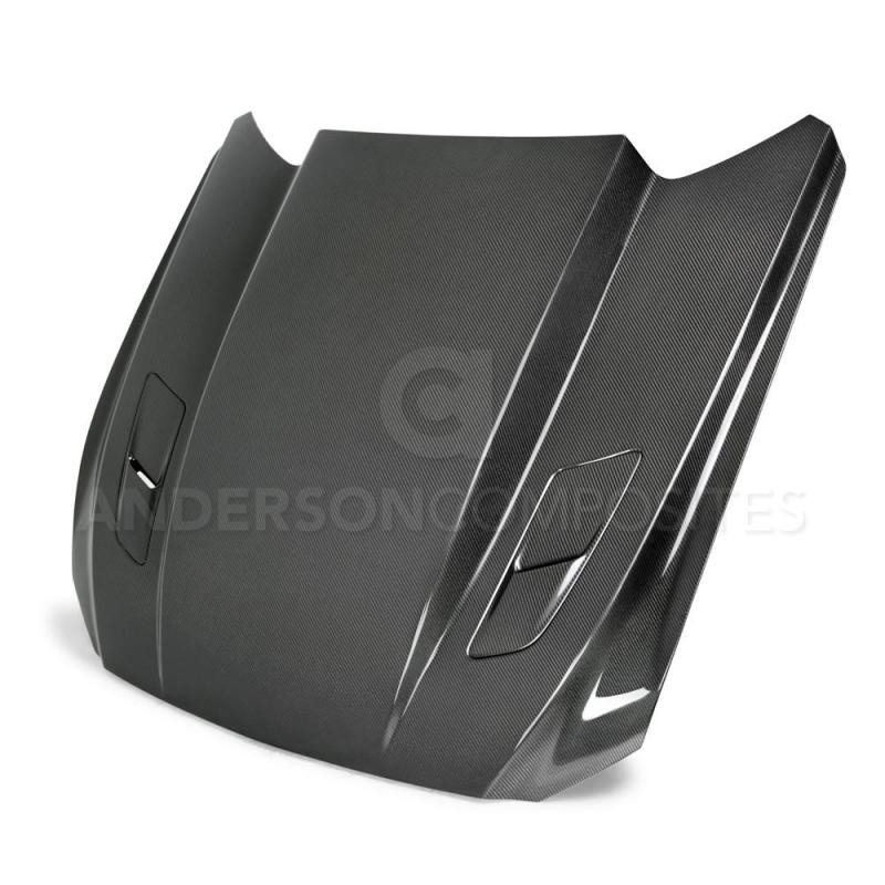 Anderson Composites 15-17 Ford Mustang (Excl. GT350/GT350R) Double Sided Carbon Fiber Cowl Hood AJ-USA, Inc