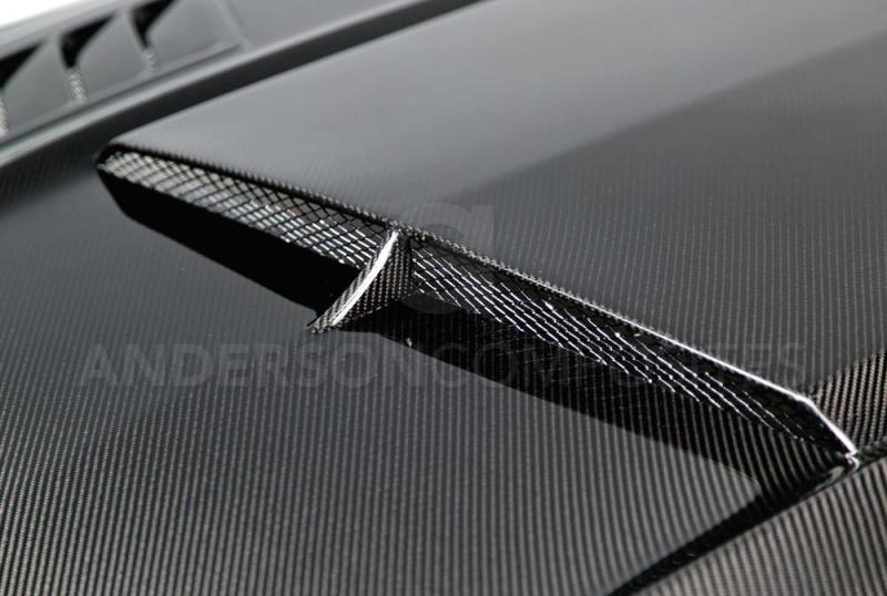 Anderson Composites 15-17 Ford Mustang (Excl. GT350/GT350R) Ram Air Double Sided Hood AJ-USA, Inc