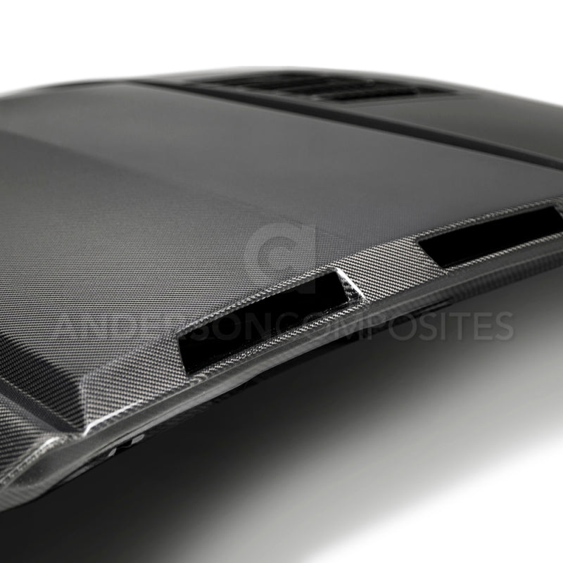 Anderson Composites 2018-2019 Ford Mustang Ram Air Double Sided Carbon Fiber Hood AJ-USA, Inc