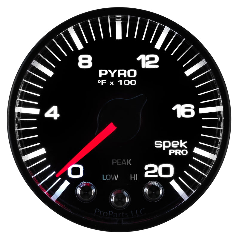 Autometer Spek-Pro 52.4mm 0-2000F Digital Stepper Motor Pyrometer Gauge AJ-USA, Inc
