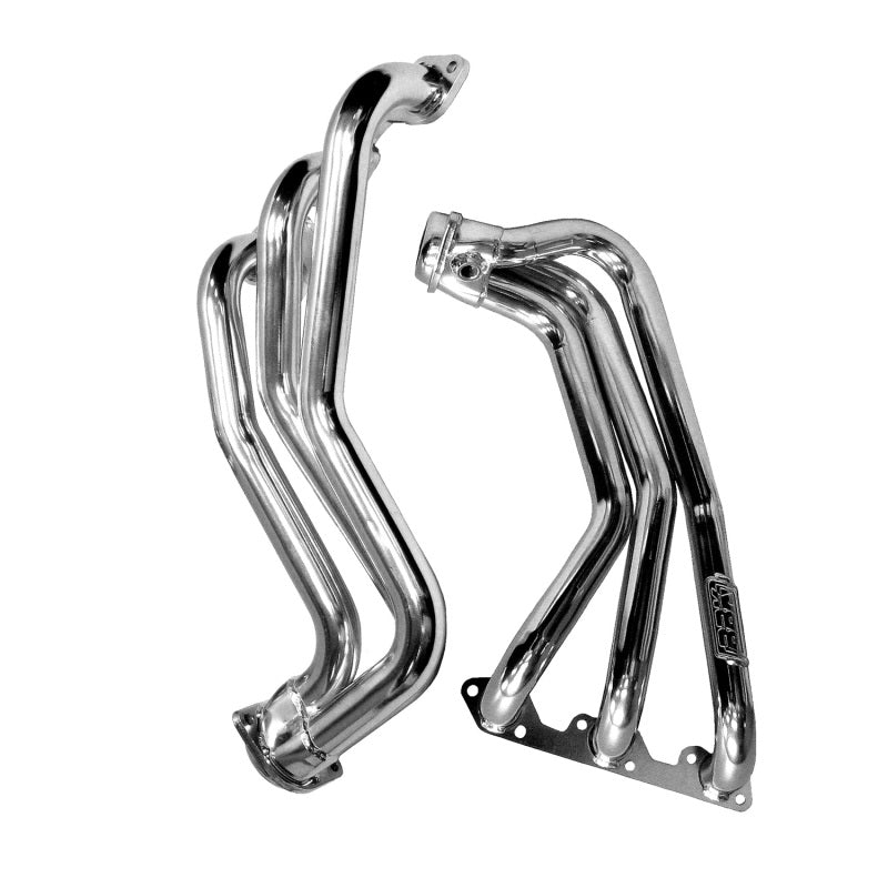 BBK 07-11 Jeep 3.8 V6 Long Tube Exhaust Headers And Y Pipe And Converters - 1-5/8 Silver Ceramic AJ-USA, Inc