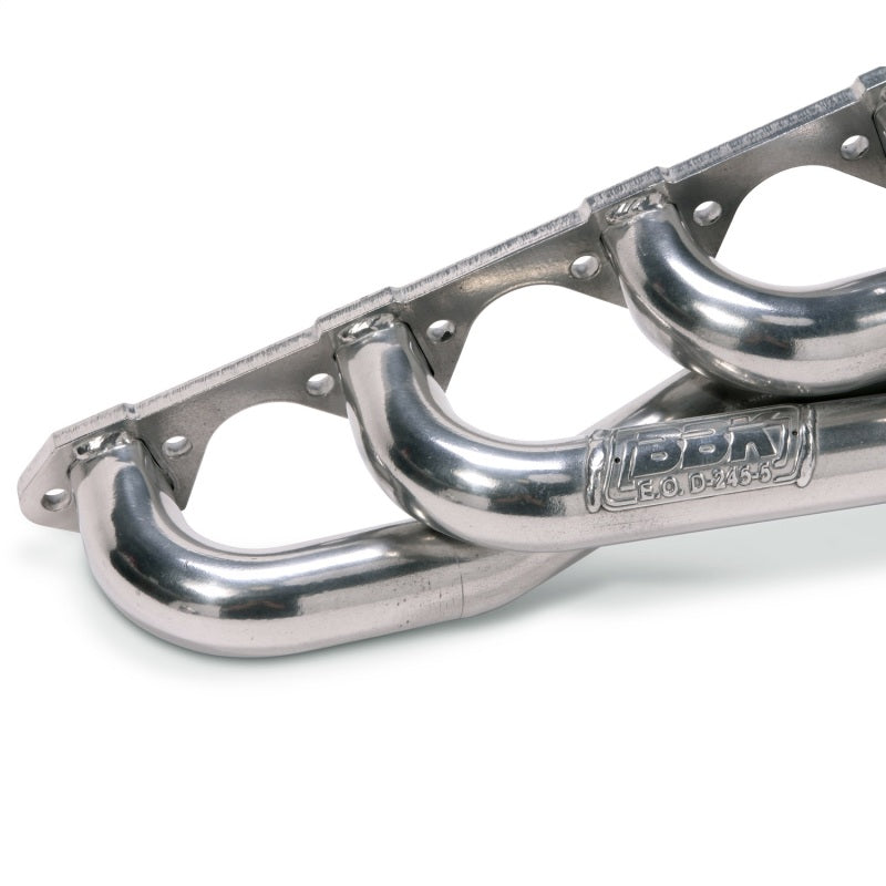 BBK 79-93 Mustang 351 Swap Shorty Unequal Length Exhaust Headers - 1-5/8 Silver Ceramic AJ-USA, Inc