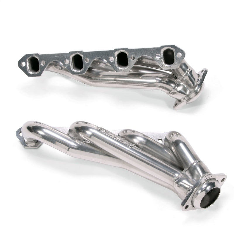 BBK 79-93 Mustang 351 Swap Shorty Unequal Length Exhaust Headers - 1-5/8 Silver Ceramic AJ-USA, Inc