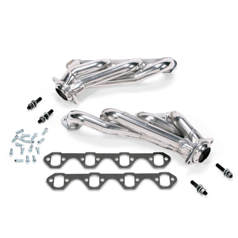 BBK 79-93 Mustang 351 Swap Shorty Unequal Length Exhaust Headers - 1-5/8 Silver Ceramic AJ-USA, Inc