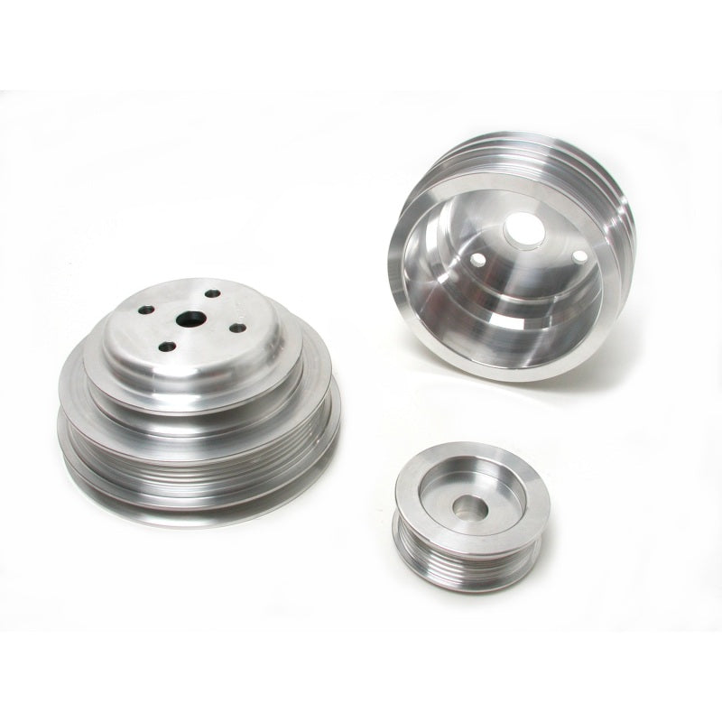 BBK 85-97 GM Truck 305 350 Underdrive Pulley Kit - Lightweight CNC Billet Aluminum (3pc) AJ-USA, Inc