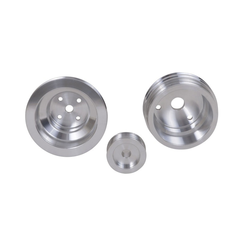 BBK 85-97 GM Truck 305 350 Underdrive Pulley Kit - Lightweight CNC Billet Aluminum (3pc) AJ-USA, Inc