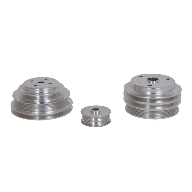 BBK 85-97 GM Truck 305 350 Underdrive Pulley Kit - Lightweight CNC Billet Aluminum (3pc) AJ-USA, Inc