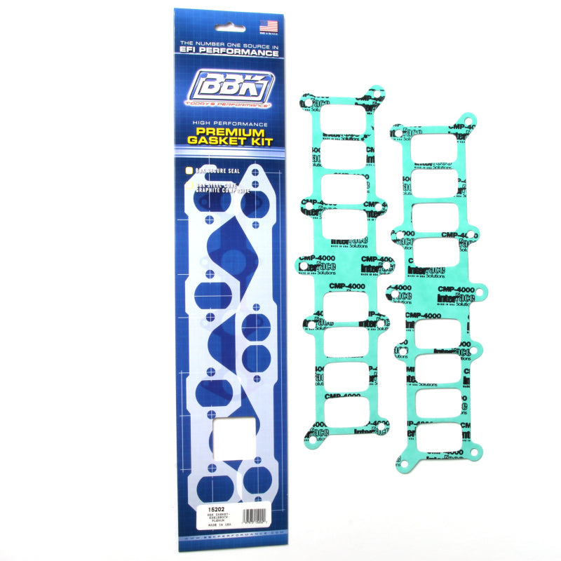 BBK 86-95 Mustang 5.0 Upper To Lower EFI Intake EFI Manifold Gasket Set Edlebrock Performer AJ-USA, Inc