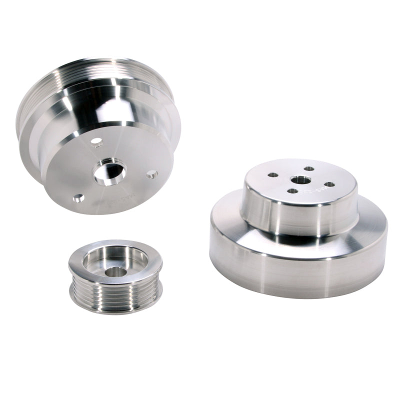 BBK 88-95 GM Truck 4.3 5.0 5.7 Underdrive Pulley Kit - Lightweight CNC Billet Aluminum (3pc) AJ-USA, Inc