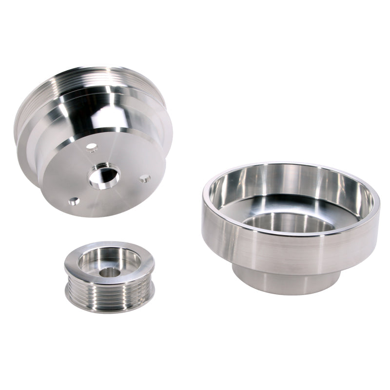 BBK 88-95 GM Truck 4.3 5.0 5.7 Underdrive Pulley Kit - Lightweight CNC Billet Aluminum (3pc) AJ-USA, Inc