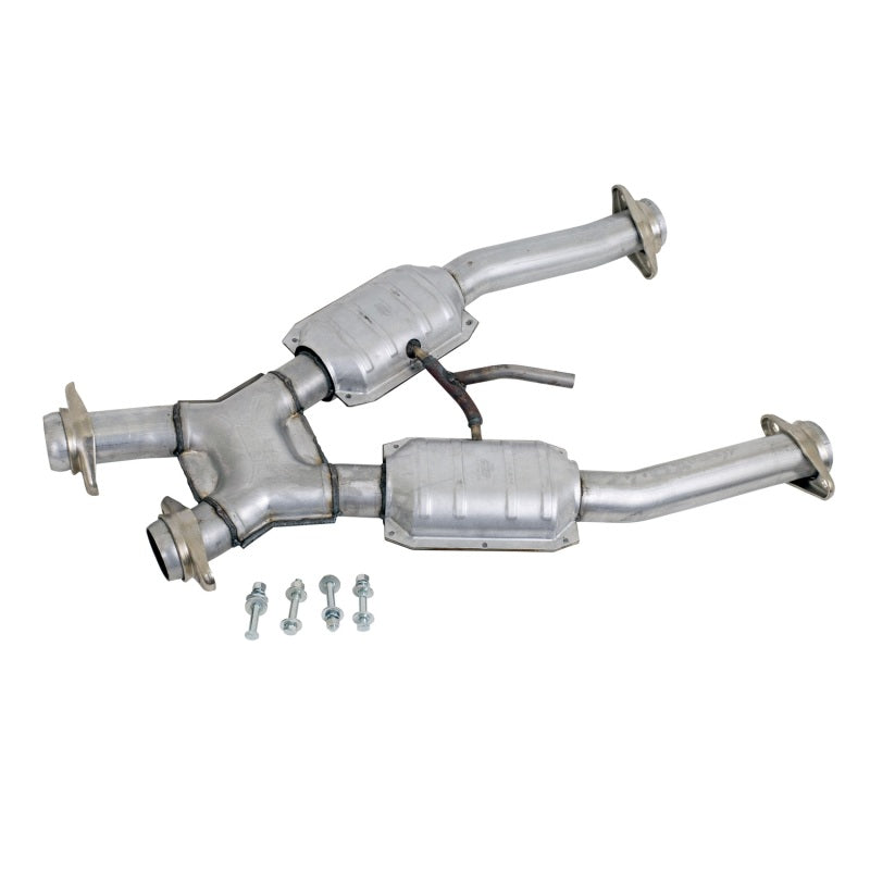 BBK 94-95 Mustang 5.0 Short Mid X Pipe With Catalytic Converters 2-1/2 For BBK Long Tube Headers AJ-USA, Inc