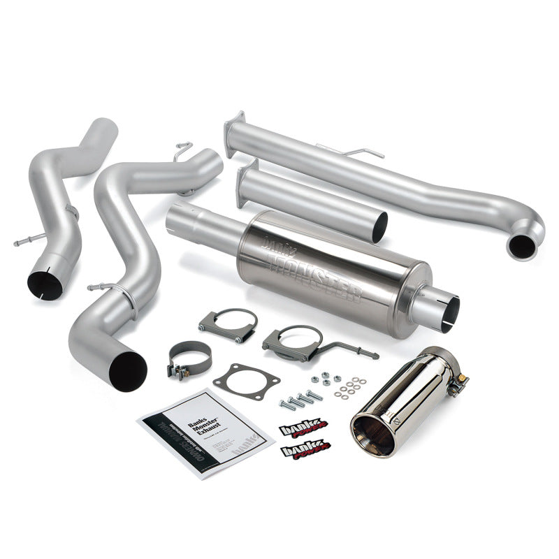 Banks Power 01-04 Chevy 6.6L SCLB Monster Exhaust System - SS Single Exhaust w/ Chrome Tip AJ-USA, Inc