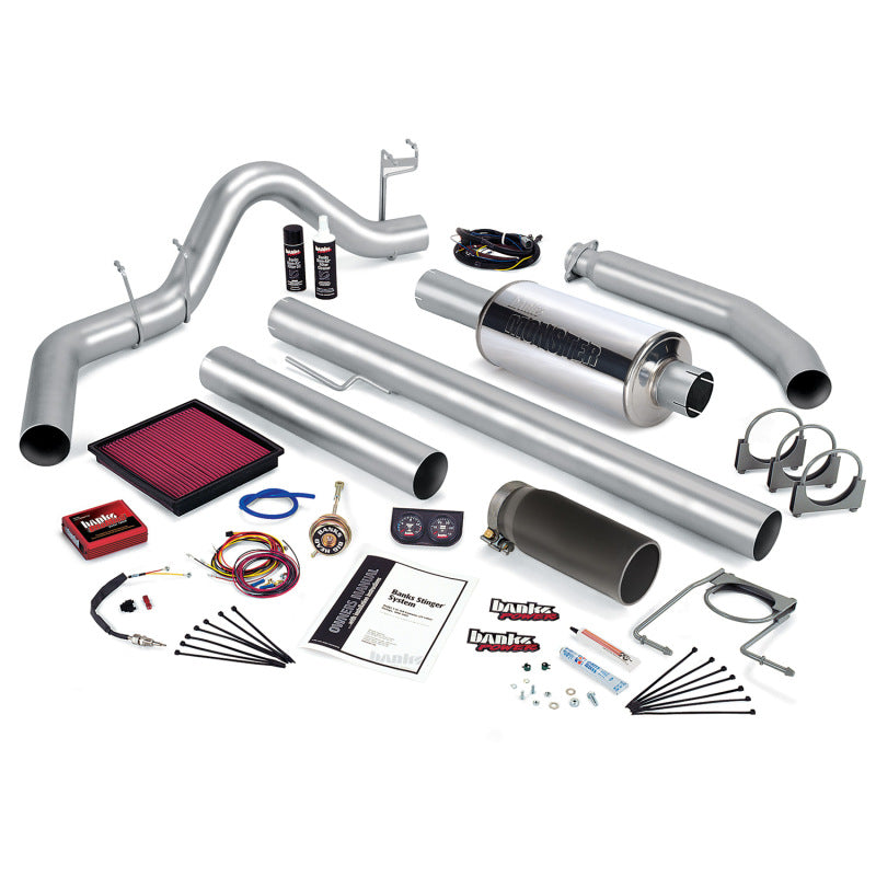 Banks Power 01 Dodge 5.9L 235Hp Ext Cab Stinger System - SS Single Exhaust w/ Black Tip AJ-USA, Inc