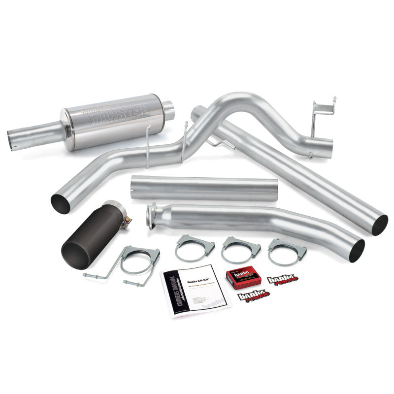 Banks Power 01 Dodge 5.9L Ext Cab Git-Kit - SS Single Exhaust w/ Black Tip AJ-USA, Inc