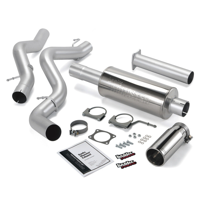 Banks Power 02-05 Chevy 6.6L EC/CCSB Monster Exhaust System - SS Single Exhaust w/ Chrome Tip AJ-USA, Inc