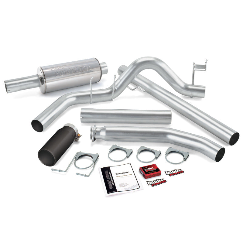 Banks Power 02 Dodge 5.9L Ext Cab Git-Kit - SS Single Exhaust w/ Black Tip AJ-USA, Inc