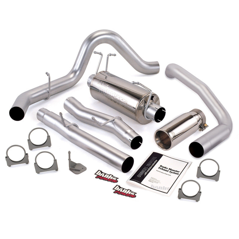 Banks Power 03-07 Ford 6.0L CCSB Monster Exhaust System - SS Single Exhaust w/ Chrome Tip AJ-USA, Inc