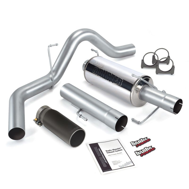 Banks Power 04-07 Dodge 5.9L 325Hp CCLB Monster Exhaust System - SS Single Exhaust w/ Black Tip AJ-USA, Inc