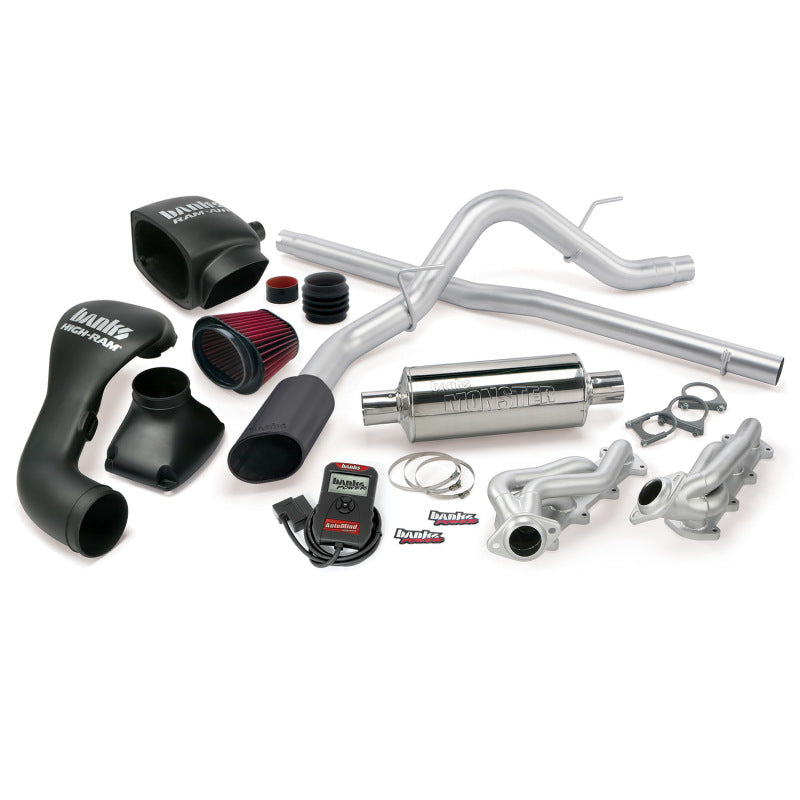 Banks Power 04-08 Ford 5.4L F-150 CCSB PowerPack System - SS Single Exhaust w/ Black Tip AJ-USA, Inc