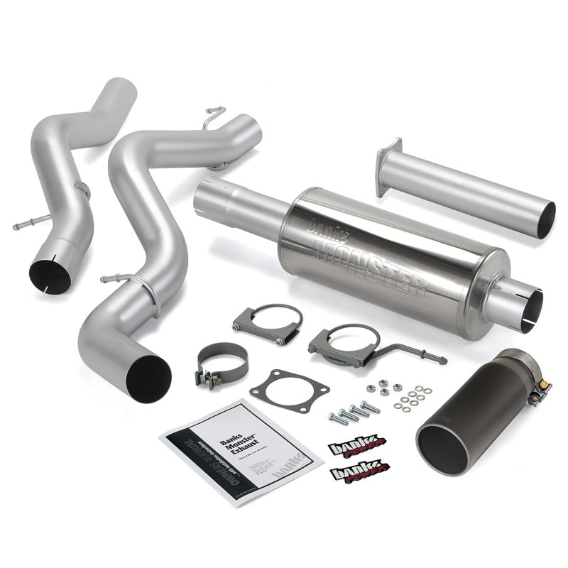 Banks Power 06-07 Chevy 6.6L CCLB Monster Exhaust System - SS Single Exhaust w/ Black Tip AJ-USA, Inc