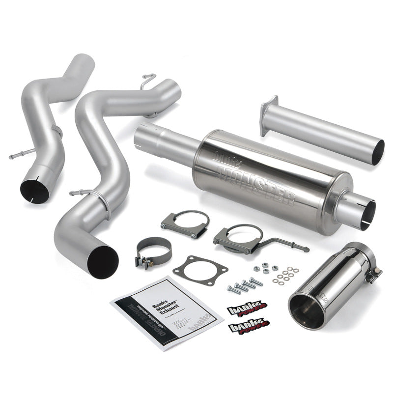 Banks Power 06-07 Chevy 6.6L CCLB Monster Exhaust System - SS Single Exhaust w/ Chrome Tip AJ-USA, Inc