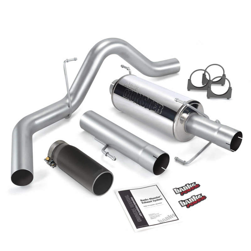 Banks Power 06-07 Dodge 325Hp Mega Cab Monster Exhaust System - SS Single Exhaust w/ Black Tip AJ-USA, Inc